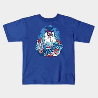 Frost Bites! // Funny Snowman Kaiju Monster Kids T-Shirt